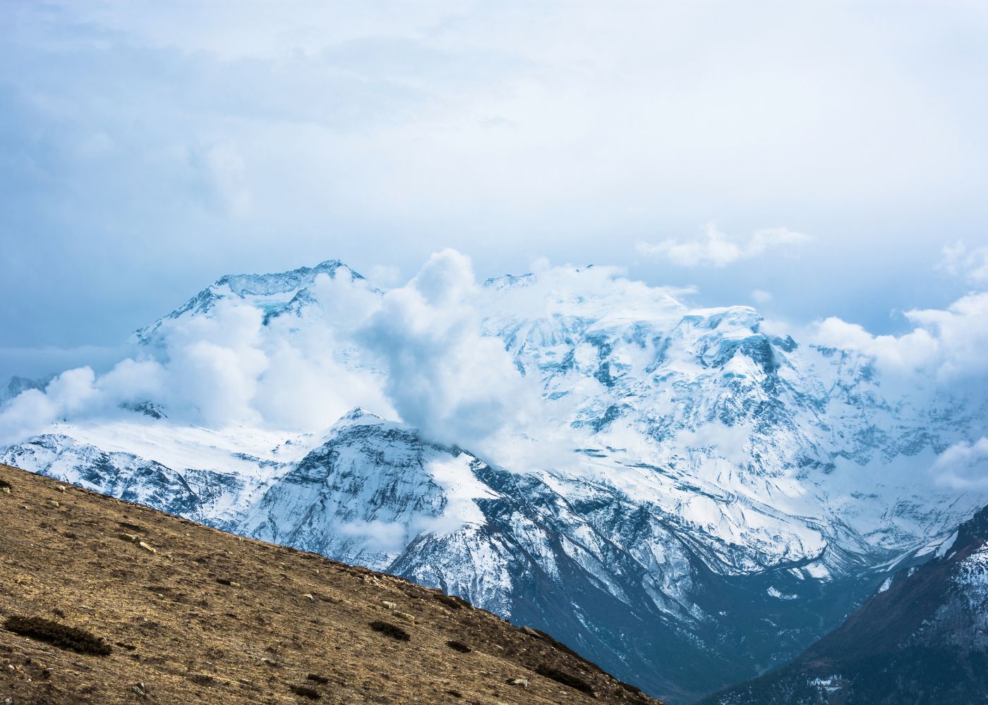 View During Best Snow Fall Season Mardi Himal Trek