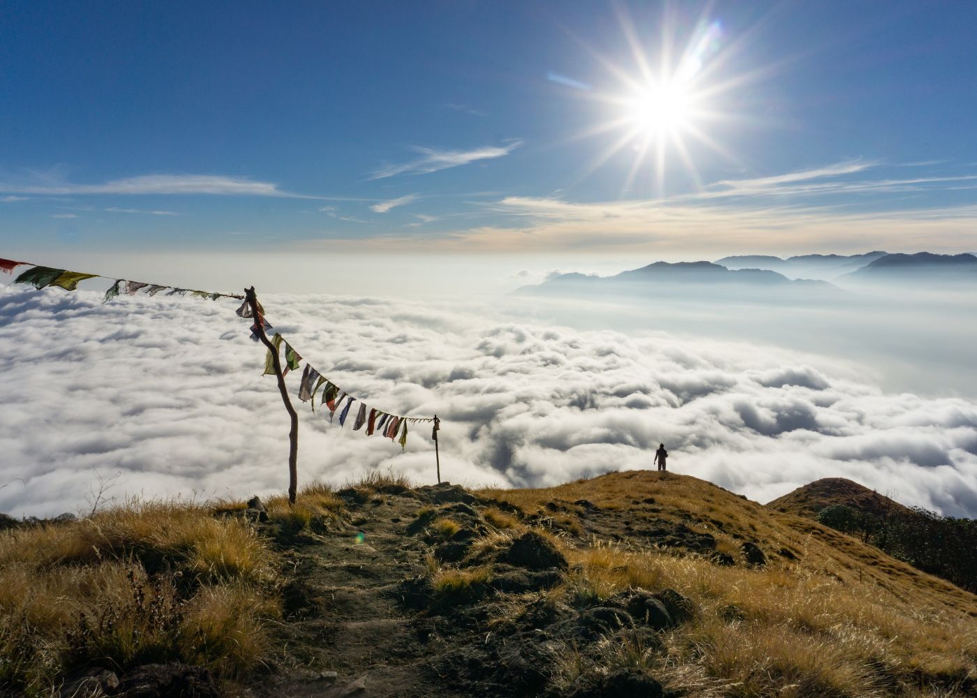 Cloud Seeing Down From Hill Mardi Himal Trek
