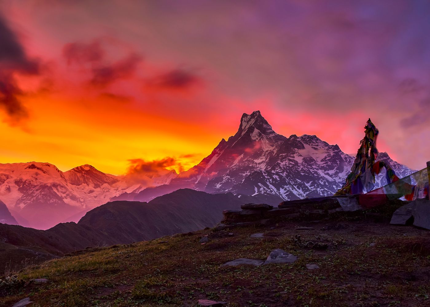 Night Time At Mardi Himal Trek